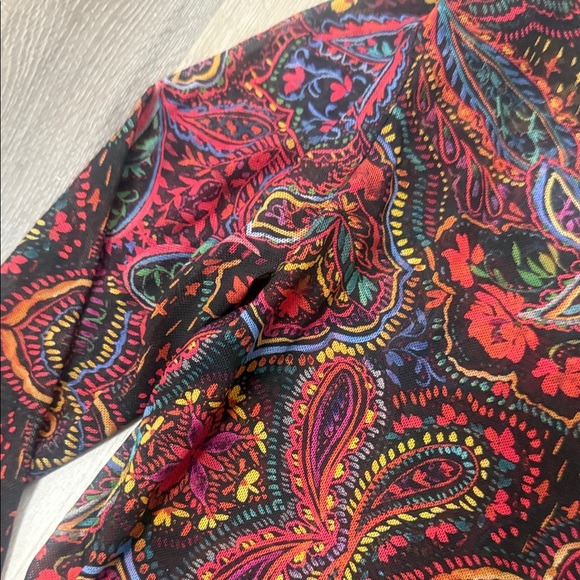 Johnny Was Multicolor Paisley Long Sleeve Blouse - Picture 4 of 4